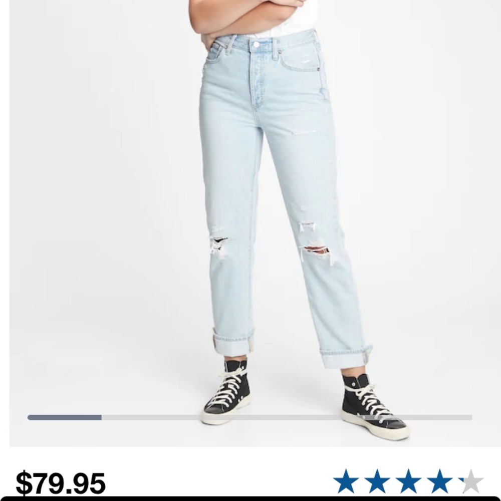 Light blue gap boyfriend jeans